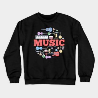 Music instruments  concept Crewneck Sweatshirt